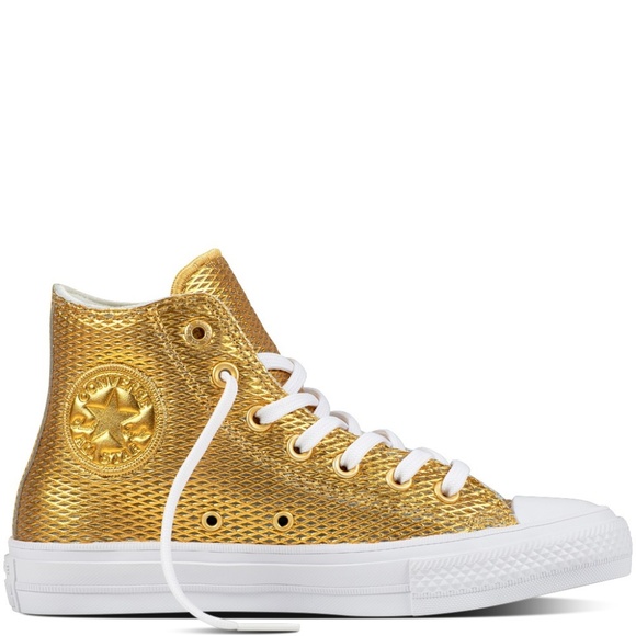 Converse Shoes - Converse Gold Cute Casual All Star II Hi Sz 8 NWT